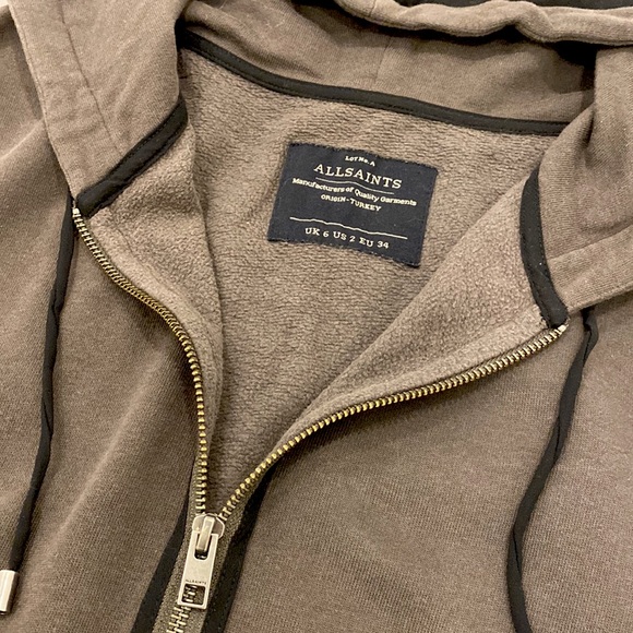 ALLSAINTS Hoodie Sweatshirt - Size US 2 - Picture 3 of 4